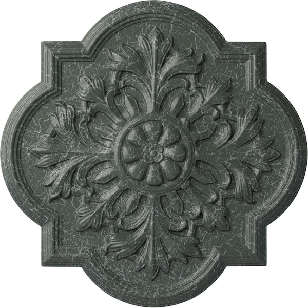 Ekena Millwork Bonetti Ceiling Medallion (Fits Canopies up to 5 1/8"), 20"OD x 1 3/4"P, Athenian Green Crackle CM20BOAGC - main